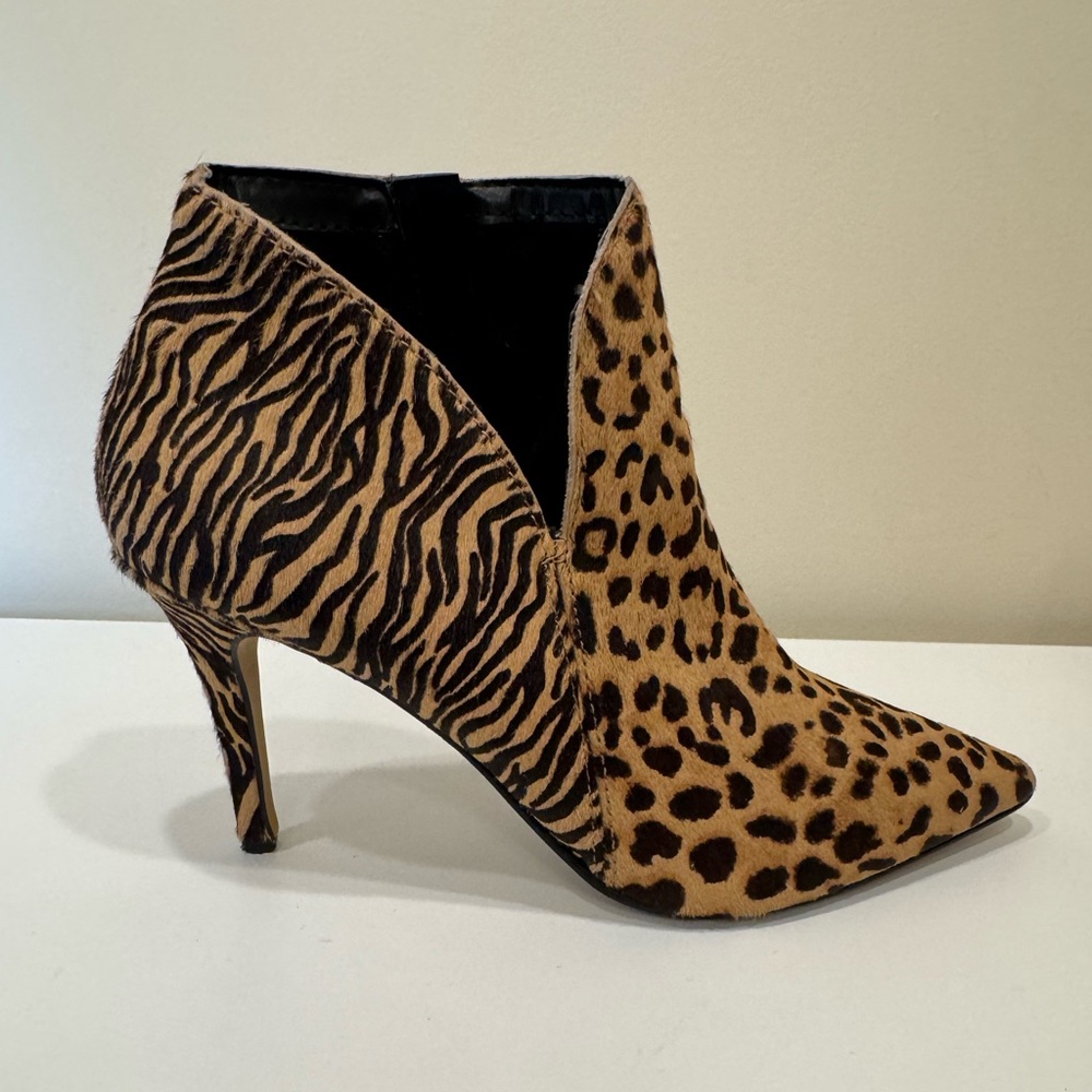 EXPRESS Calf Hair Animal Print Stiletto Ankle Boots 🔥 - Picture 5 of 16